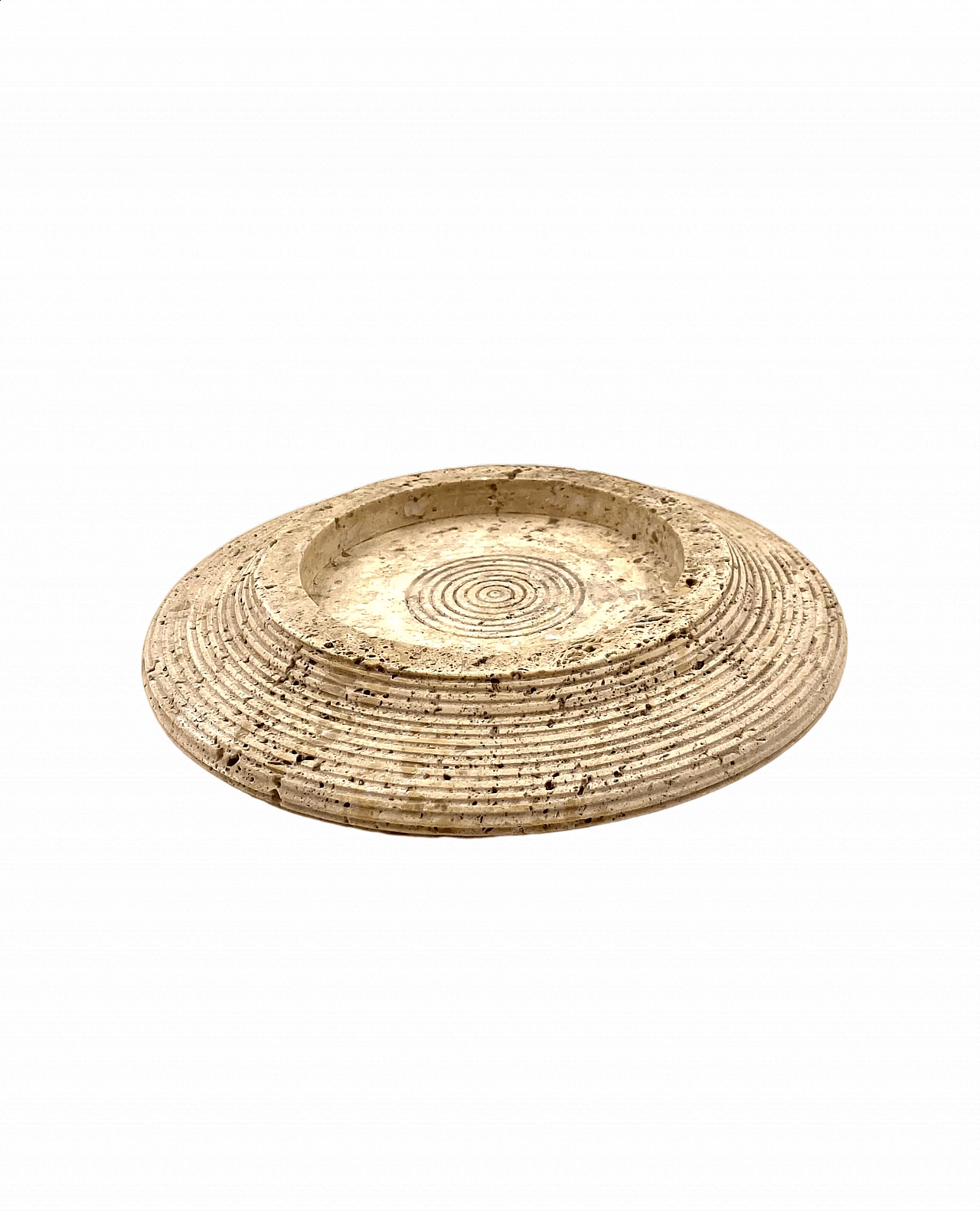 Grooved travertine ashtray by Cerri Nestore, 1970s 20