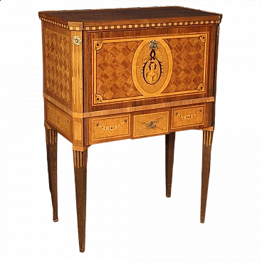 Inlaid secrétaire in Louis XVI style, 1960s