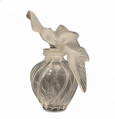 Glass L'air du Temps perfume bottle by Lalique, 1940s