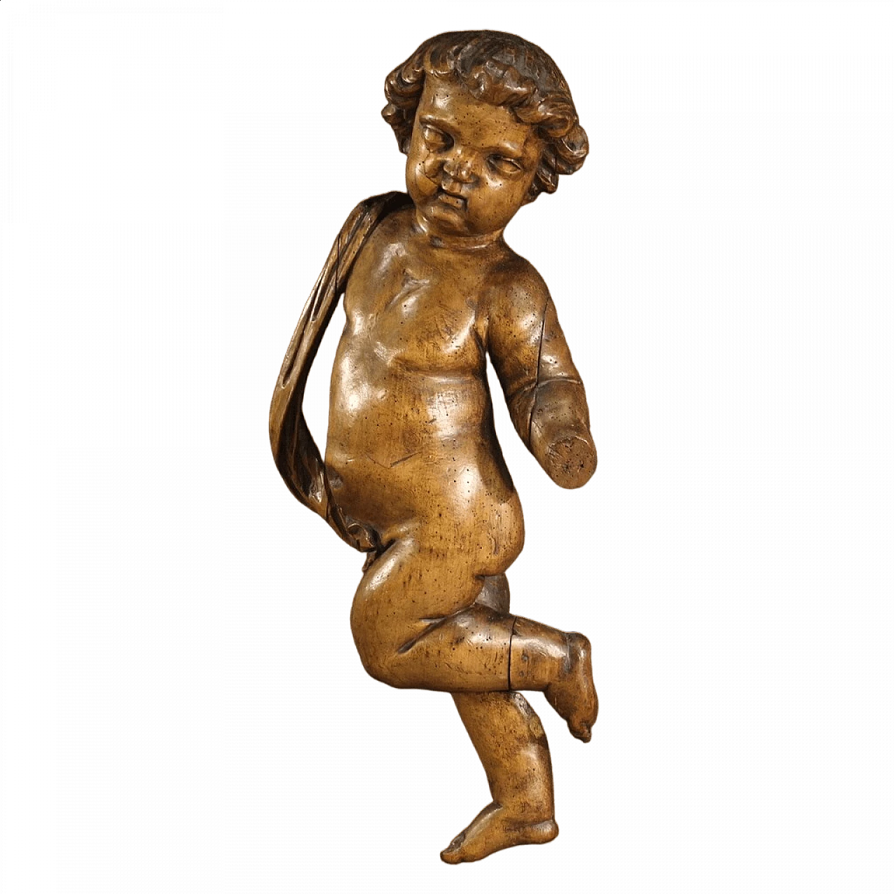 Putto, pear wood sculpture, 19th century 13