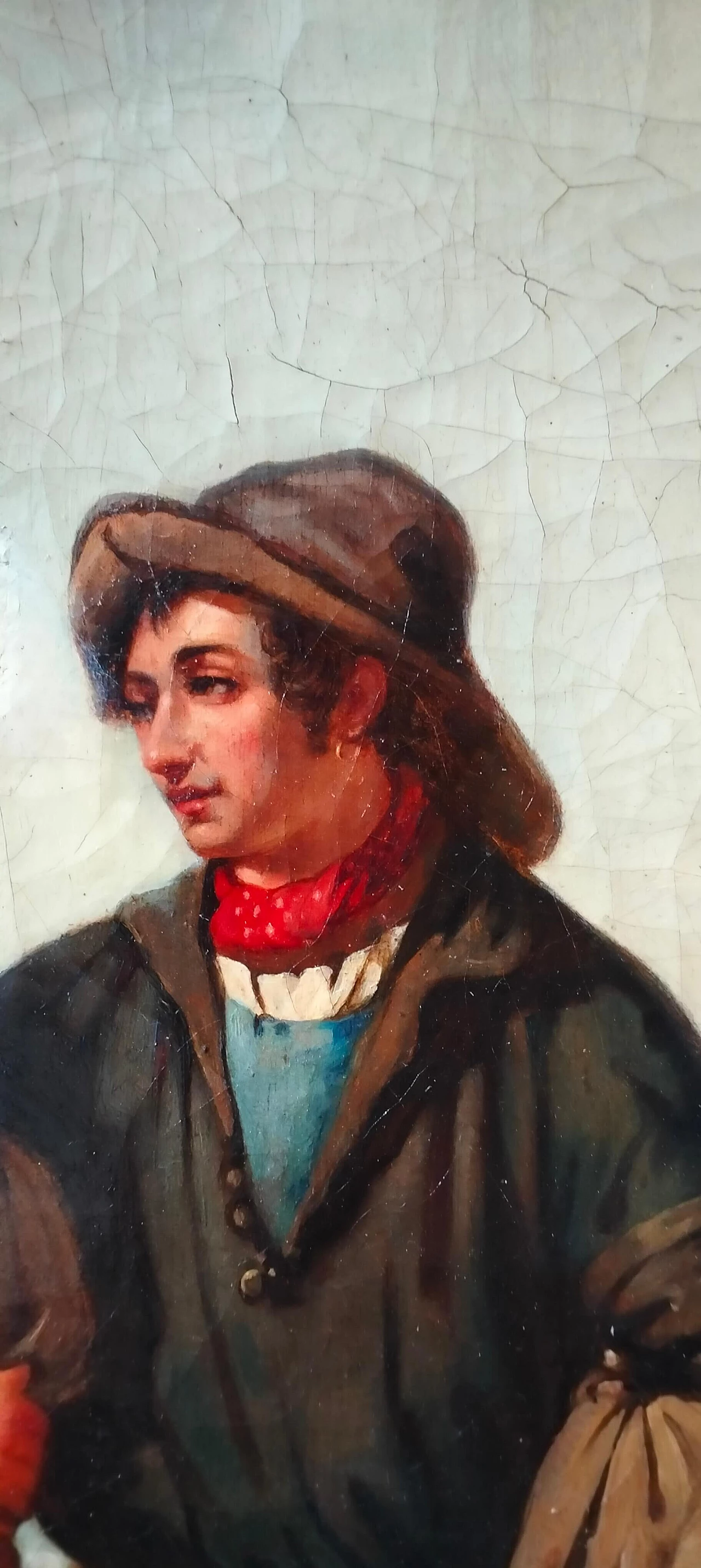 Dipinto francese di scena pastorale, fine '800 2