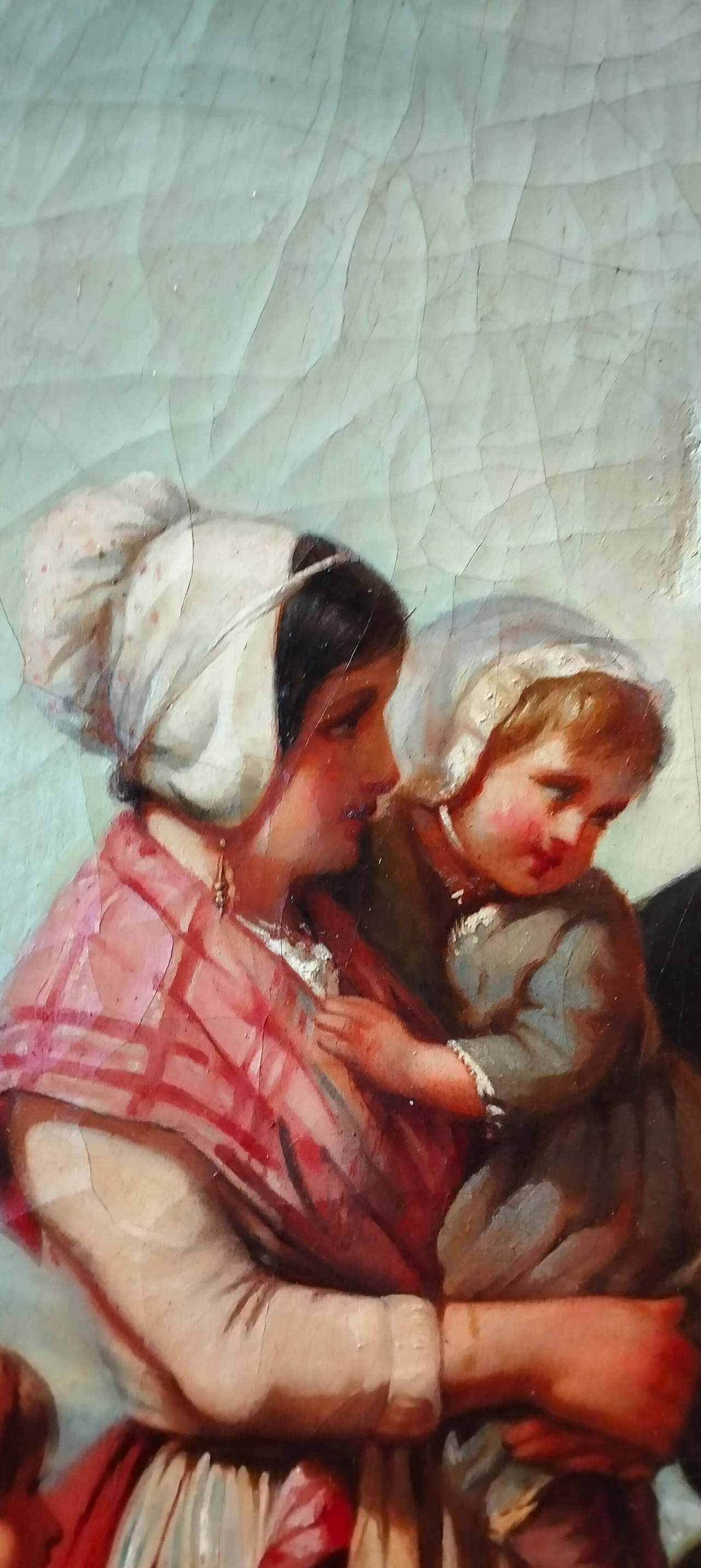 Dipinto francese di scena pastorale, fine '800 3