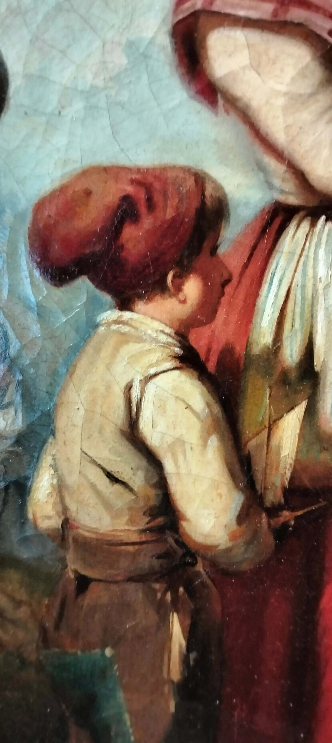 Dipinto francese di scena pastorale, fine '800 4