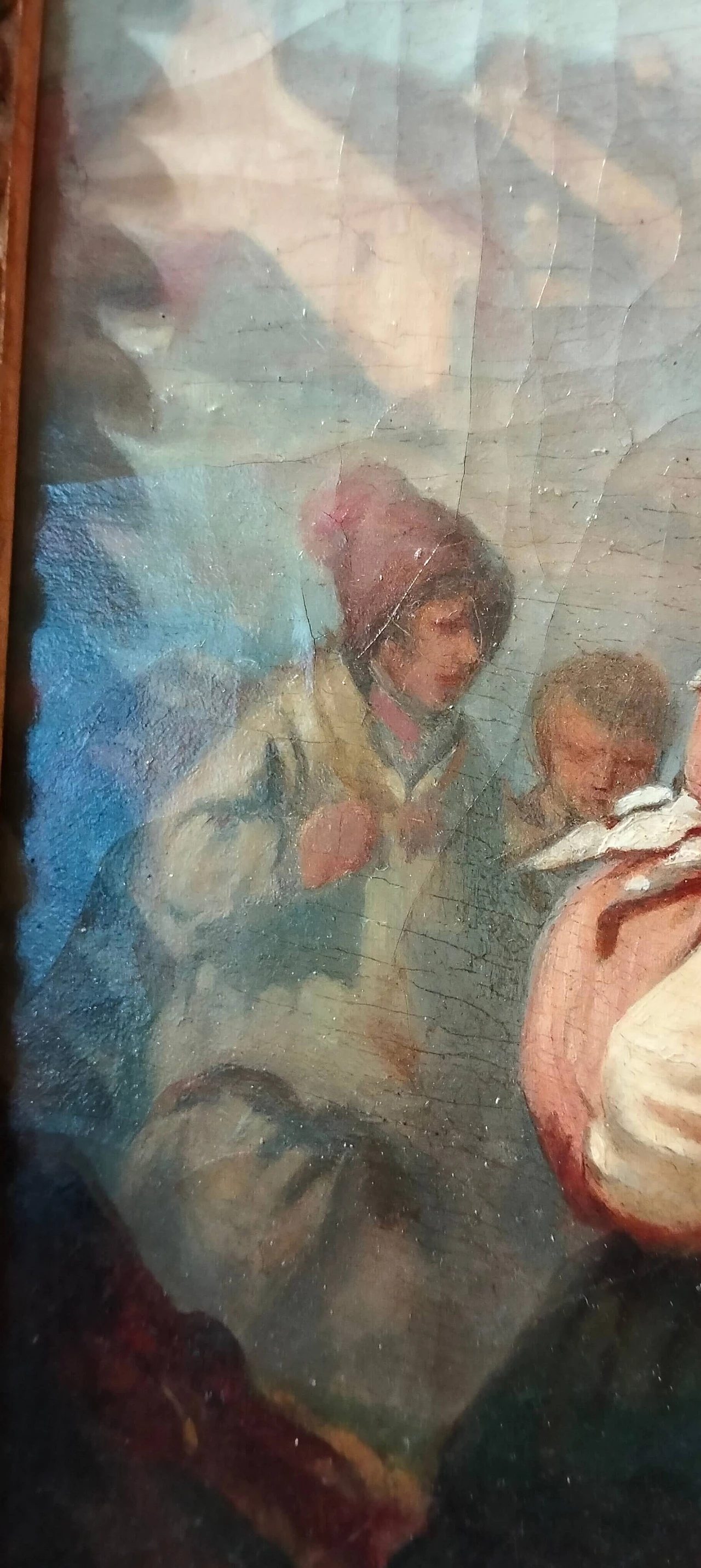 Dipinto francese di scena pastorale, fine '800 6