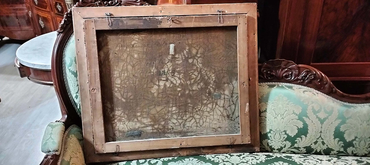 Dipinto francese di scena pastorale, fine '800 10