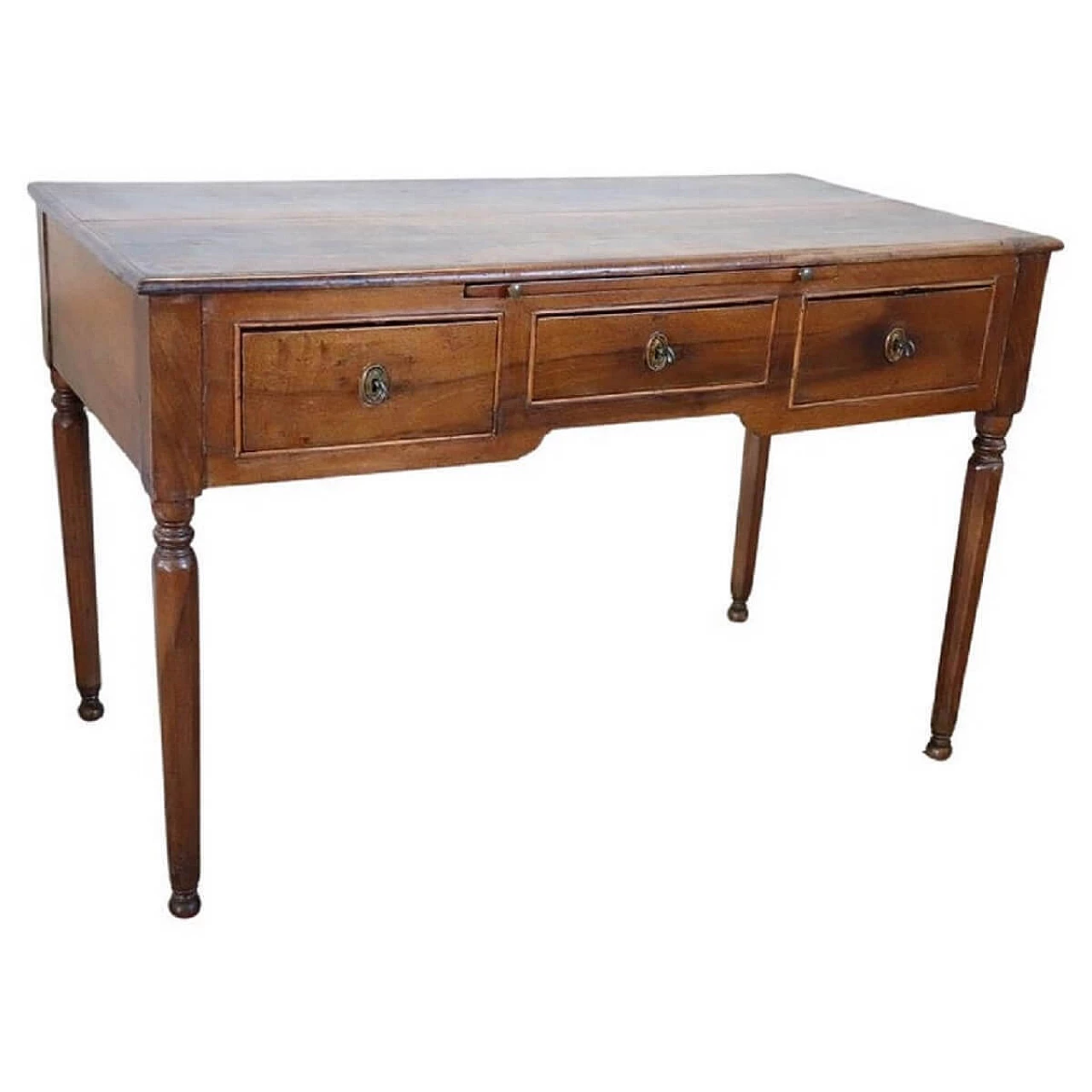 Louis XVI solid walnut writing desk, 18th century 1