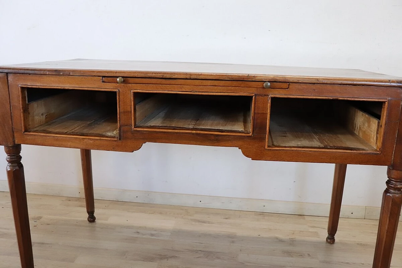 Louis XVI solid walnut writing desk, 18th century 10