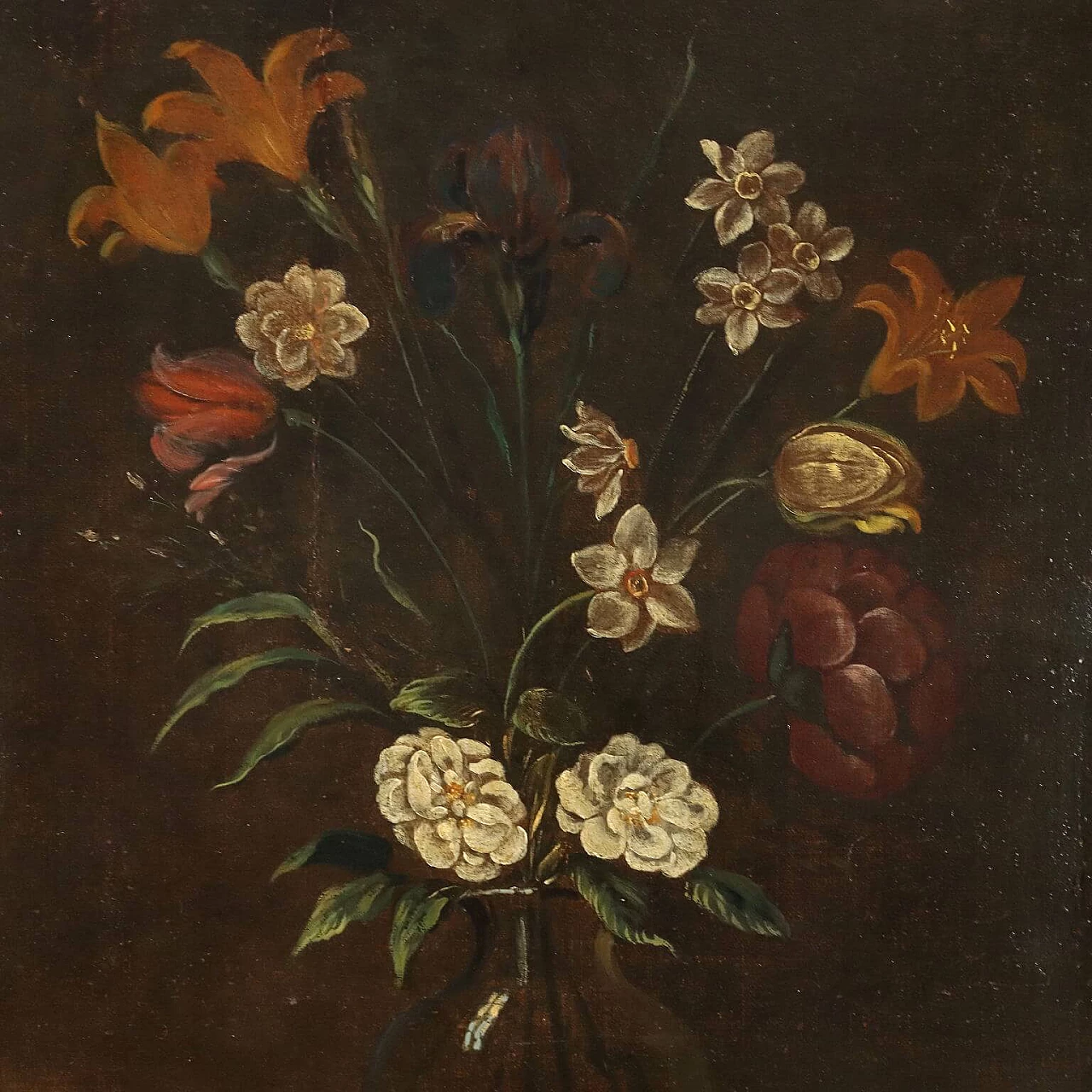 Still life with fruit, vegetables and cat, oil on canvas, 17th century 8