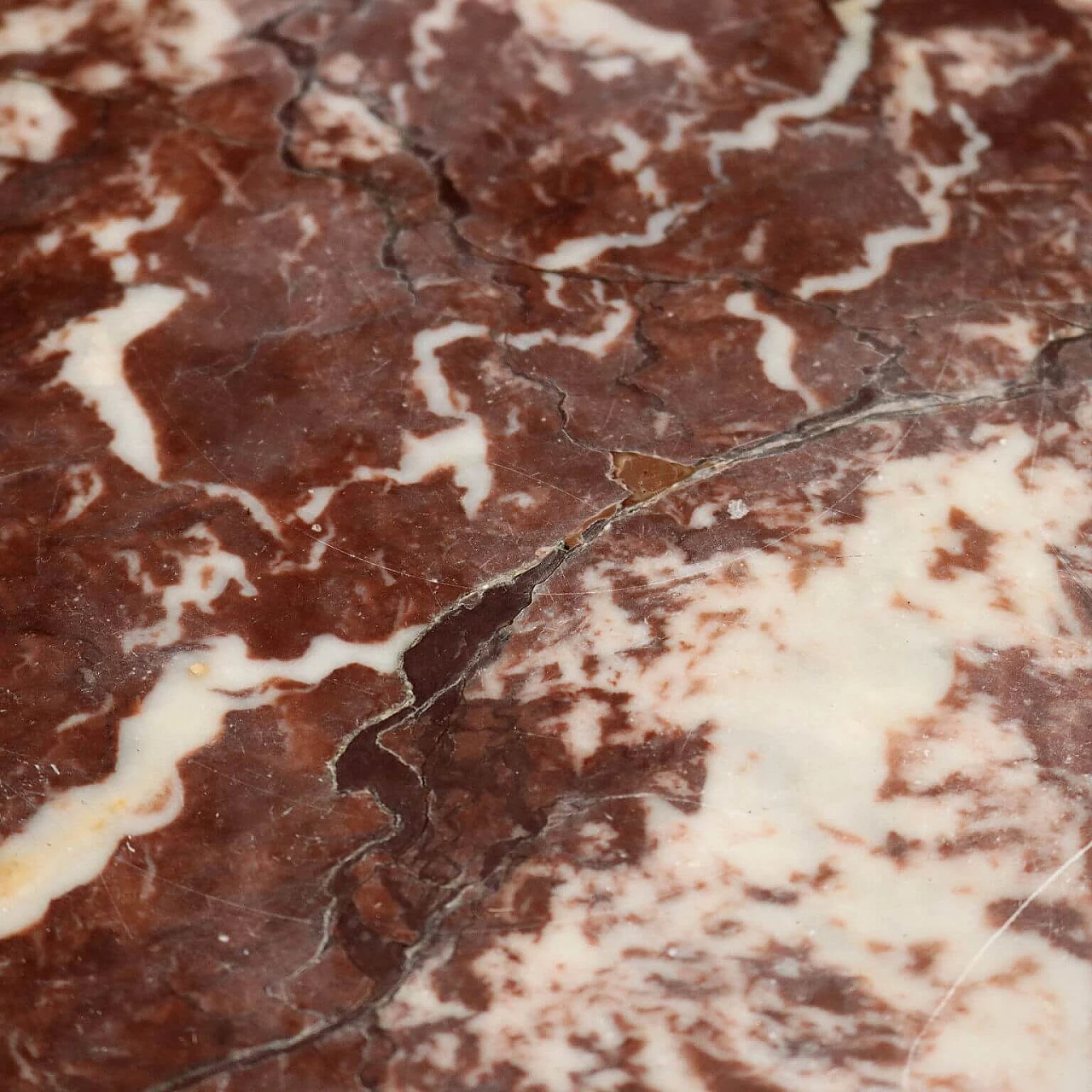 Comodino in legno intarsiato con piano in marmo Macchia Vecchia 4