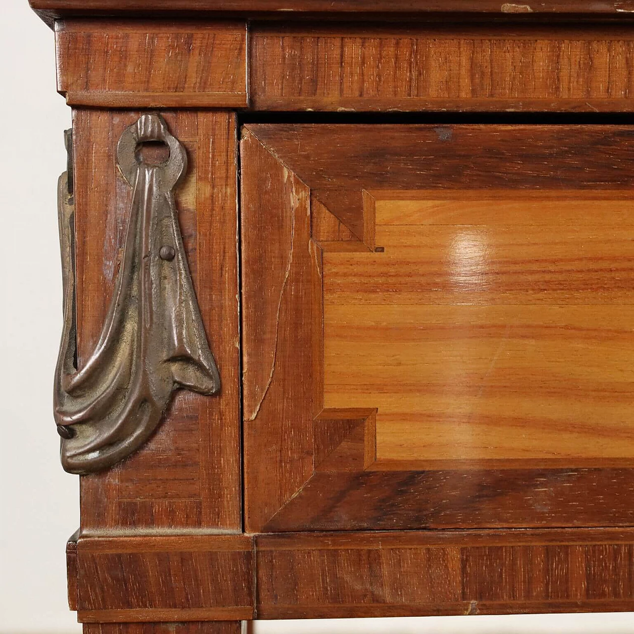 Comodino in legno intarsiato con piano in marmo Macchia Vecchia 7