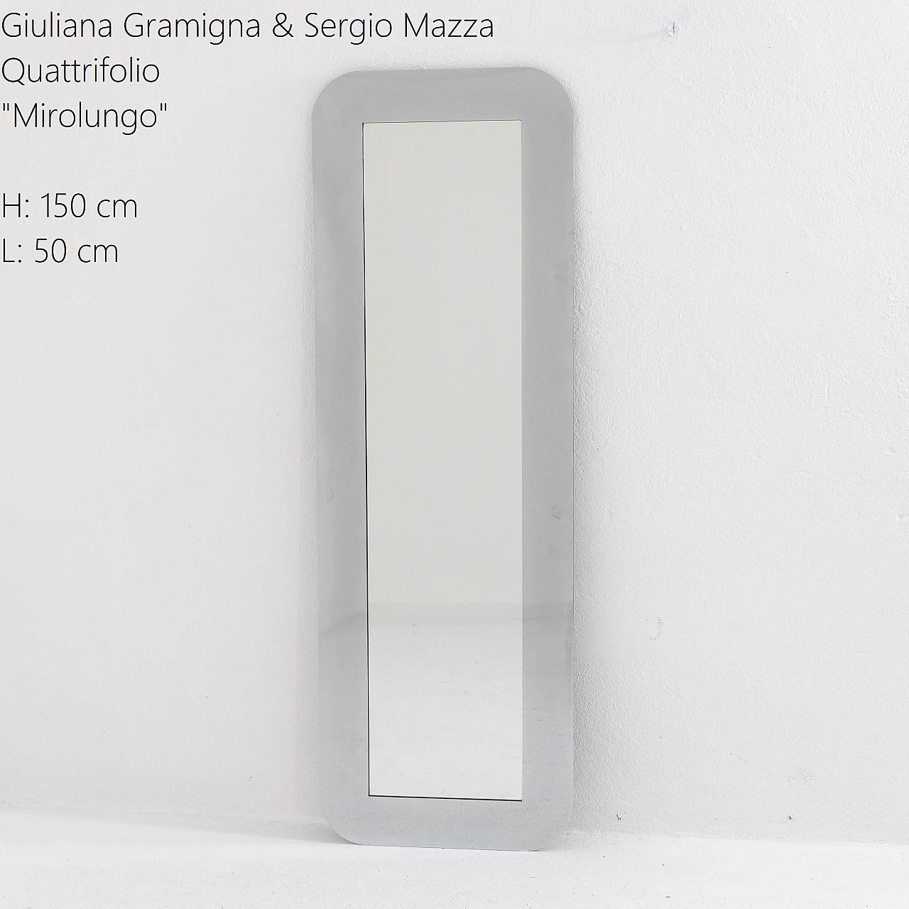 Mirolungo mirror by Gramegna and Mazza for Quattrifolio, 1970s 1