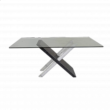 Marble and glass table by Cattelan, 1980s