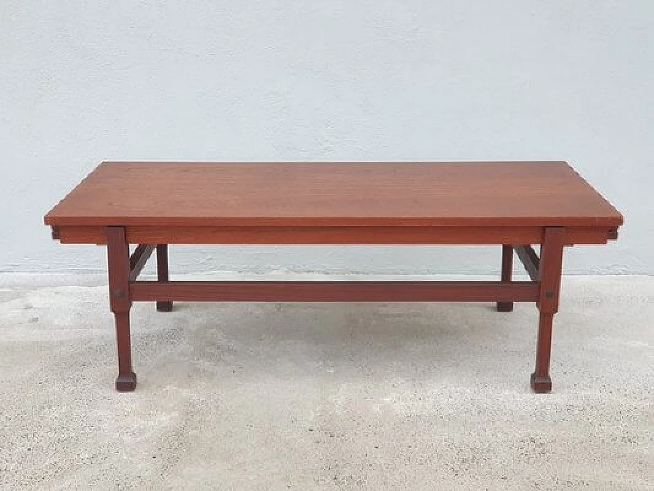 Teak coffee table with drawers, 1960s 1