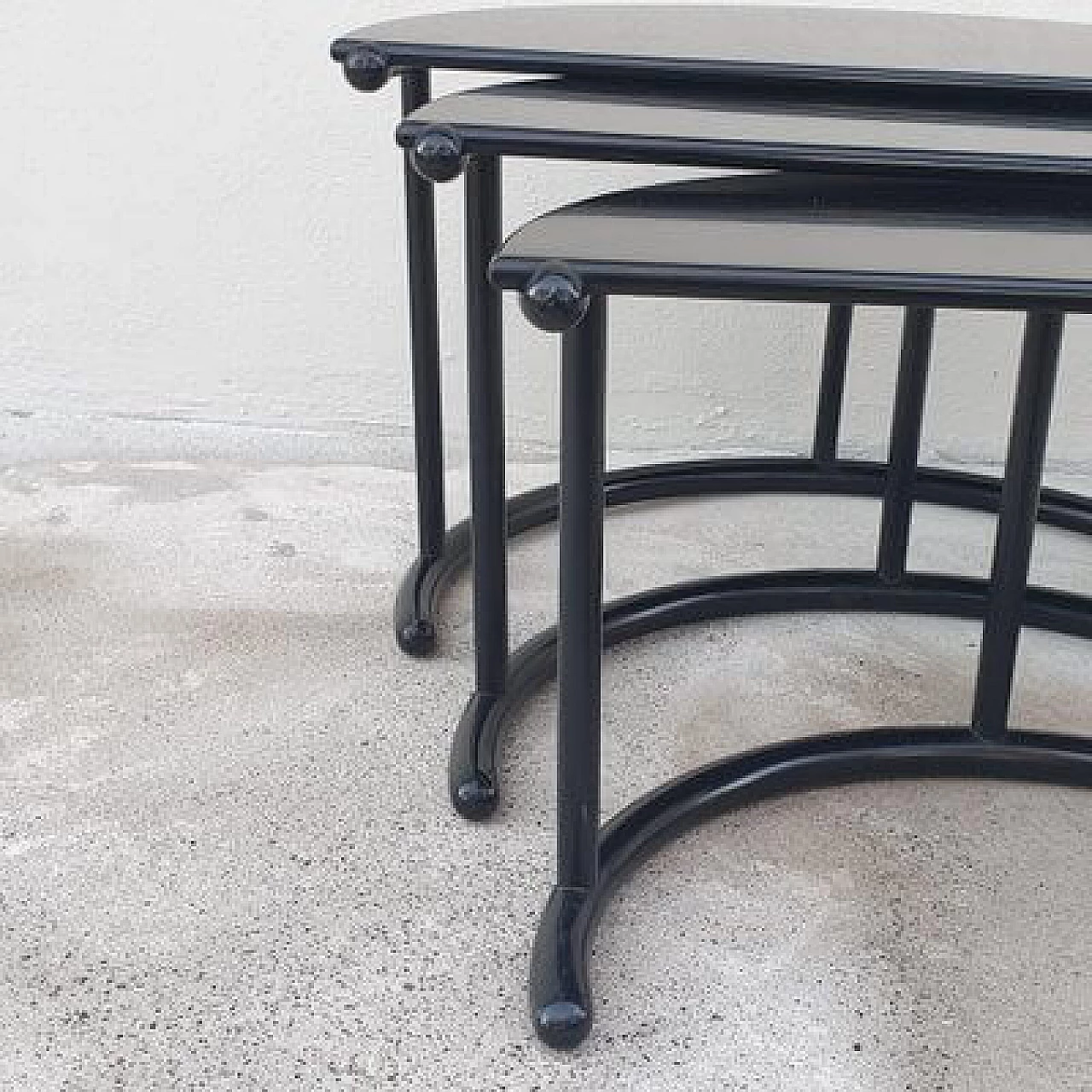 3 Tria coffee tables by Gianfranco Frattini for Acerbis, 1985 5