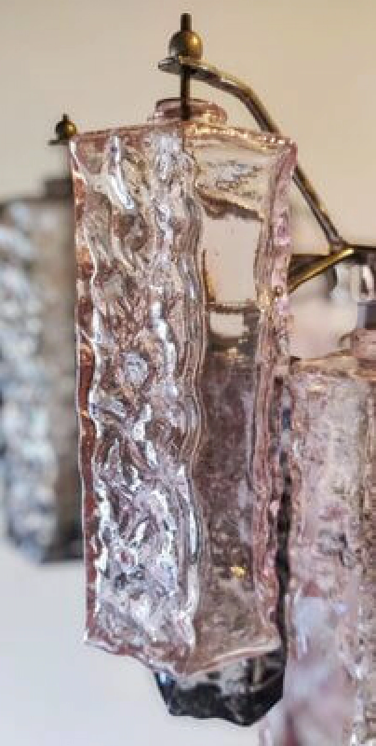 Lampadario in vetro di Murano sfaccettato e acciaio cromato, anni '70 13