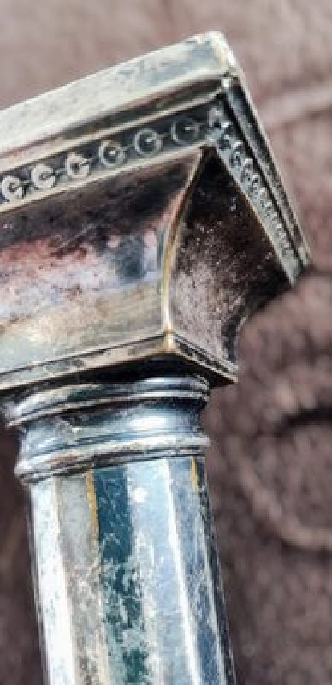 Coppia di candelabri Impero placcati in argento, '800 4