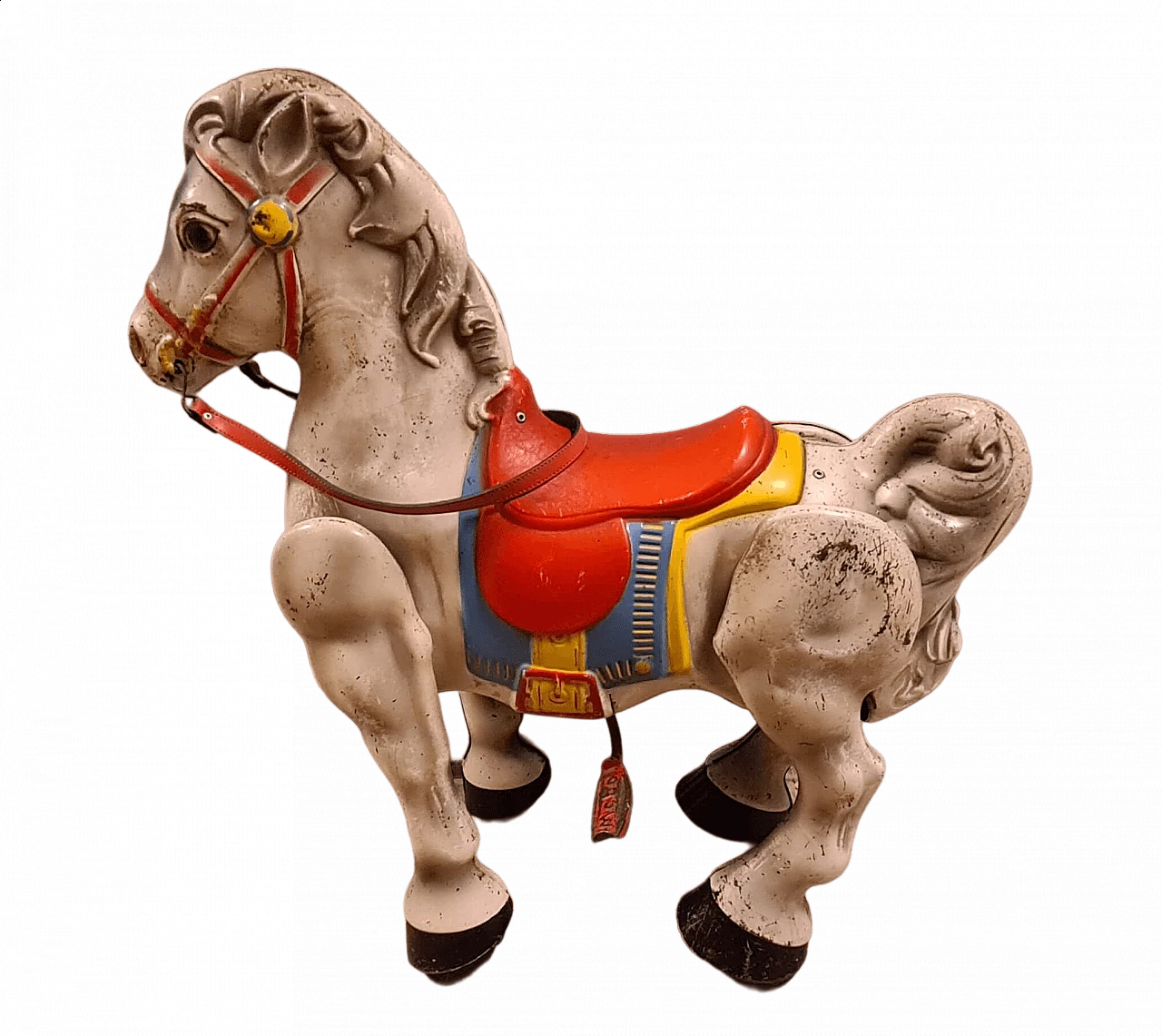 Cavallo giocattolo a pressione Mobo Bronco di D. Sebel & Co, anni '50 11
