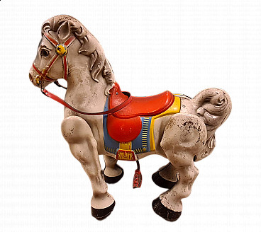Cavallo giocattolo a pressione Mobo Bronco di D. Sebel & Co, anni '50