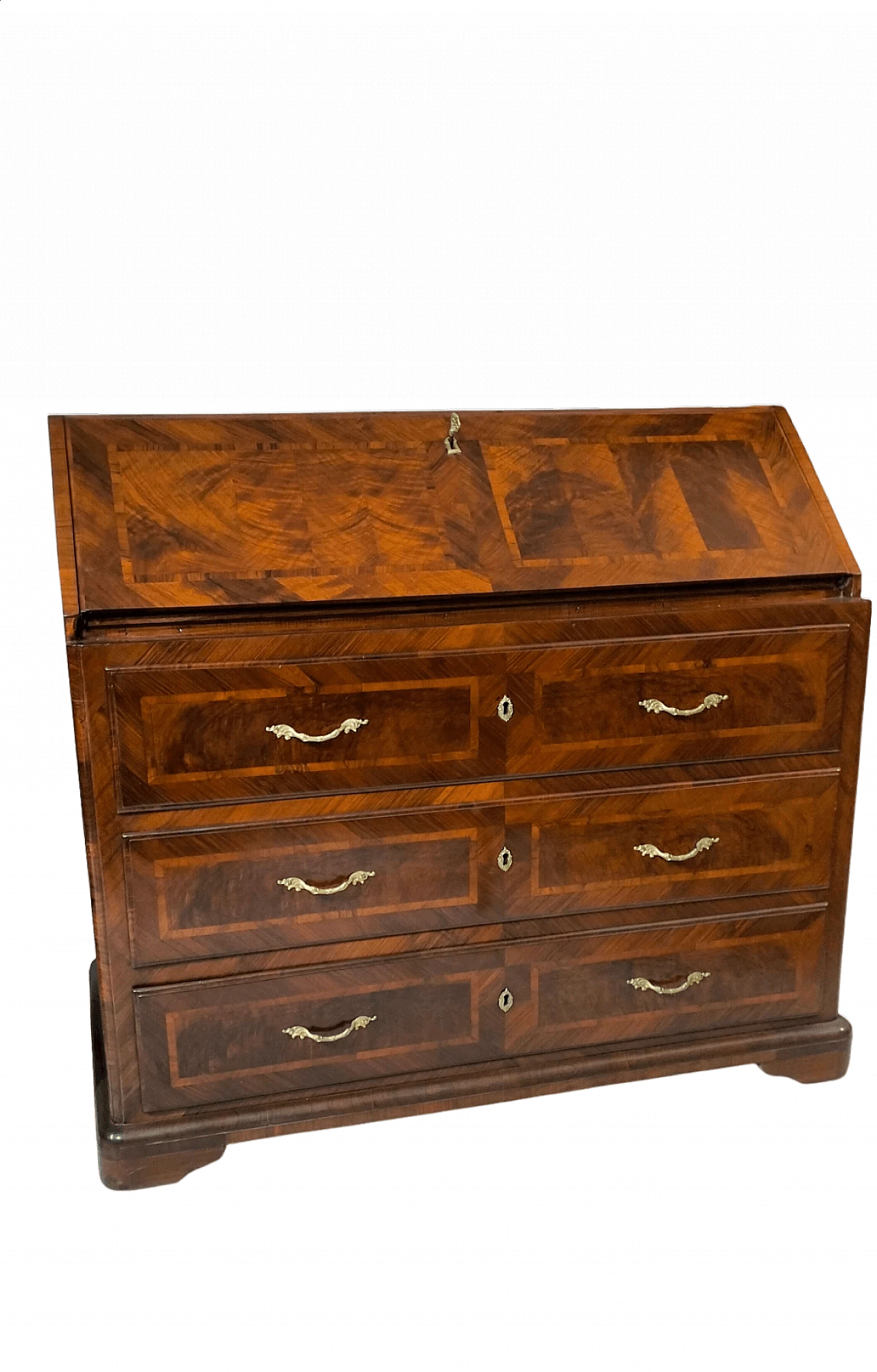 Ribalta in radica di noce e legno di rosa, '700 9