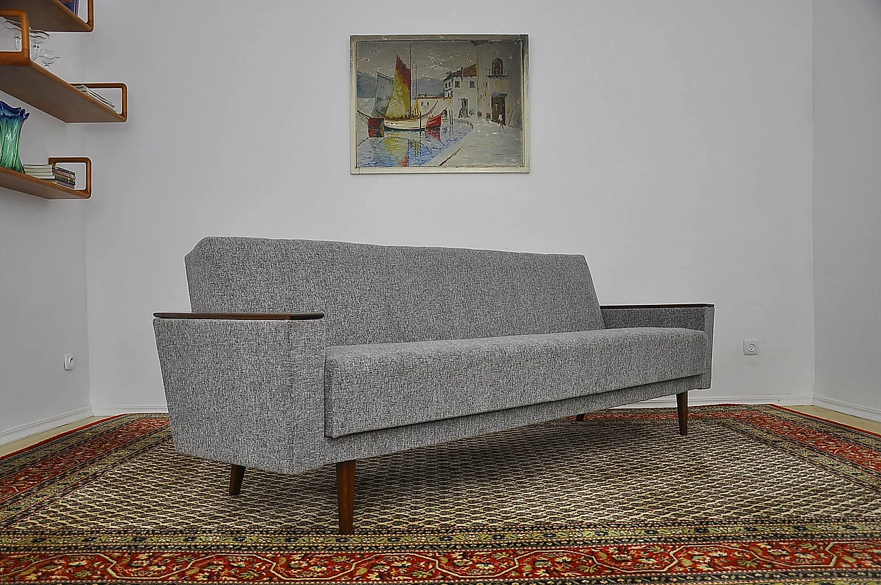 Scandinavian style folding sofa bed, 1960s 1
