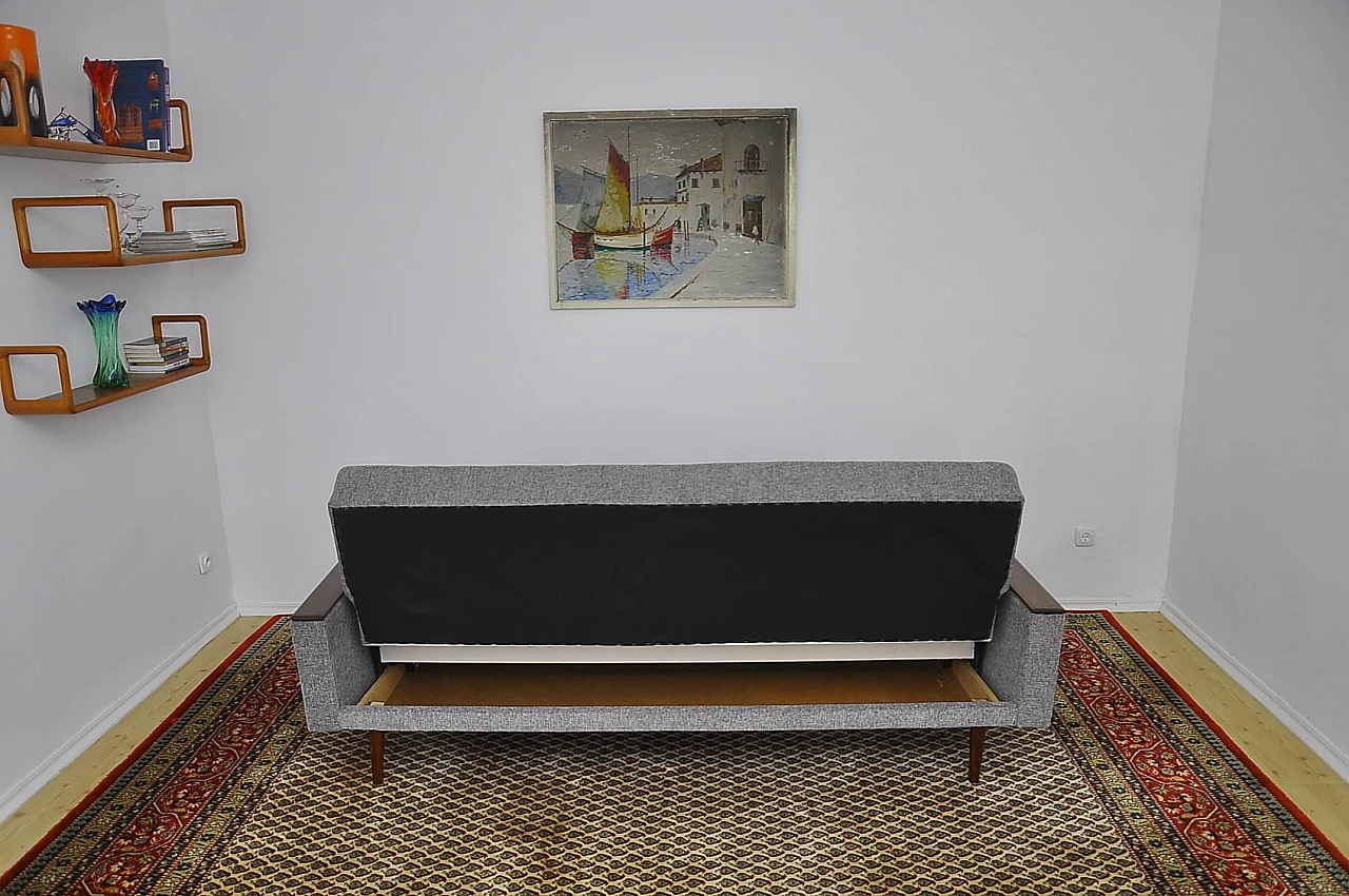 Scandinavian style folding sofa bed, 1960s 3