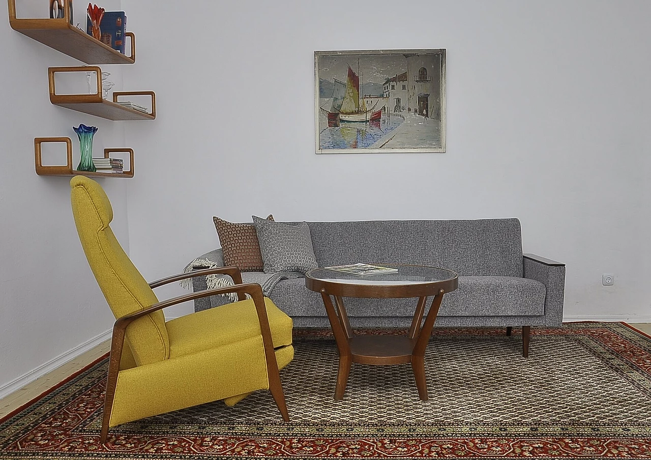 Scandinavian style folding sofa bed, 1960s 14
