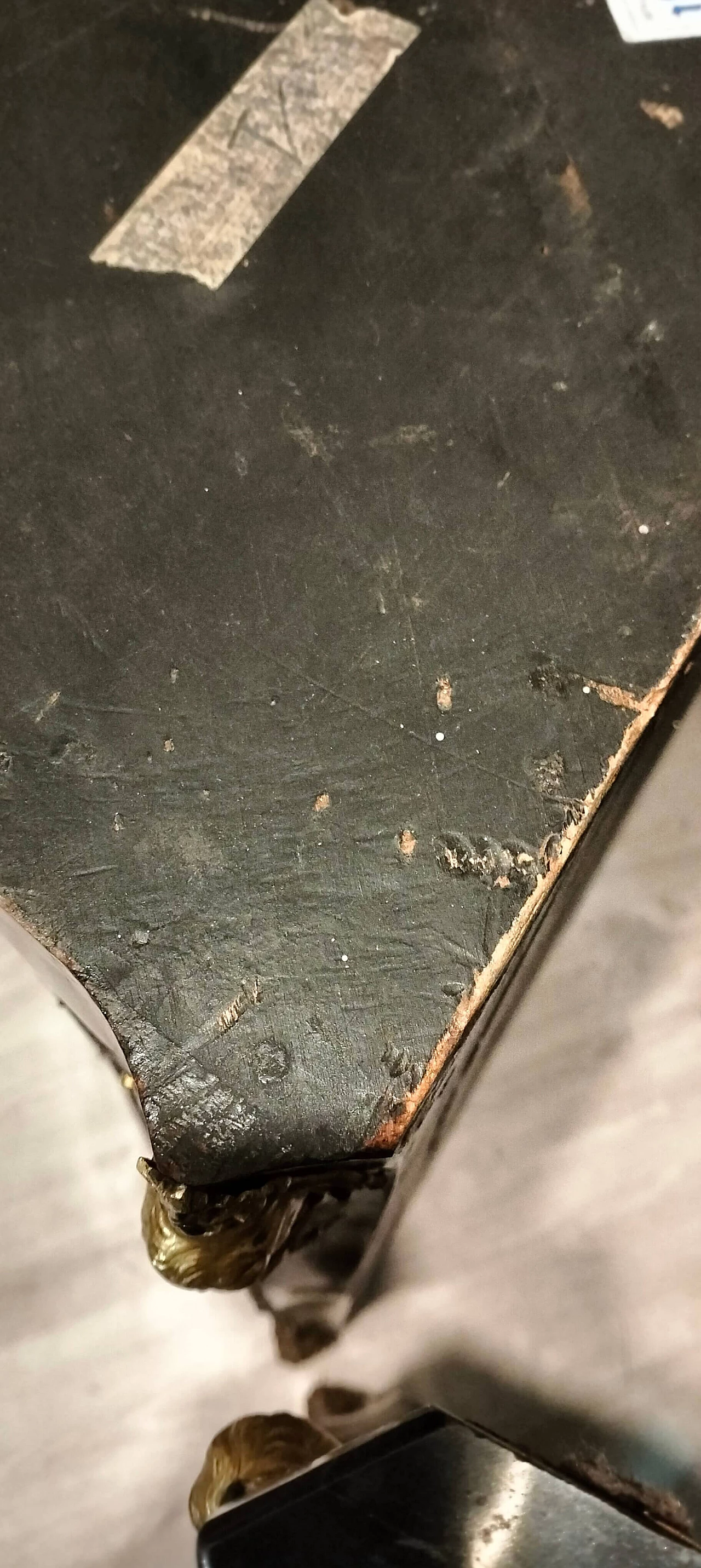 Coppia di angoliere Napoleone III in legno di rosa, ebano e marmo, '800 2