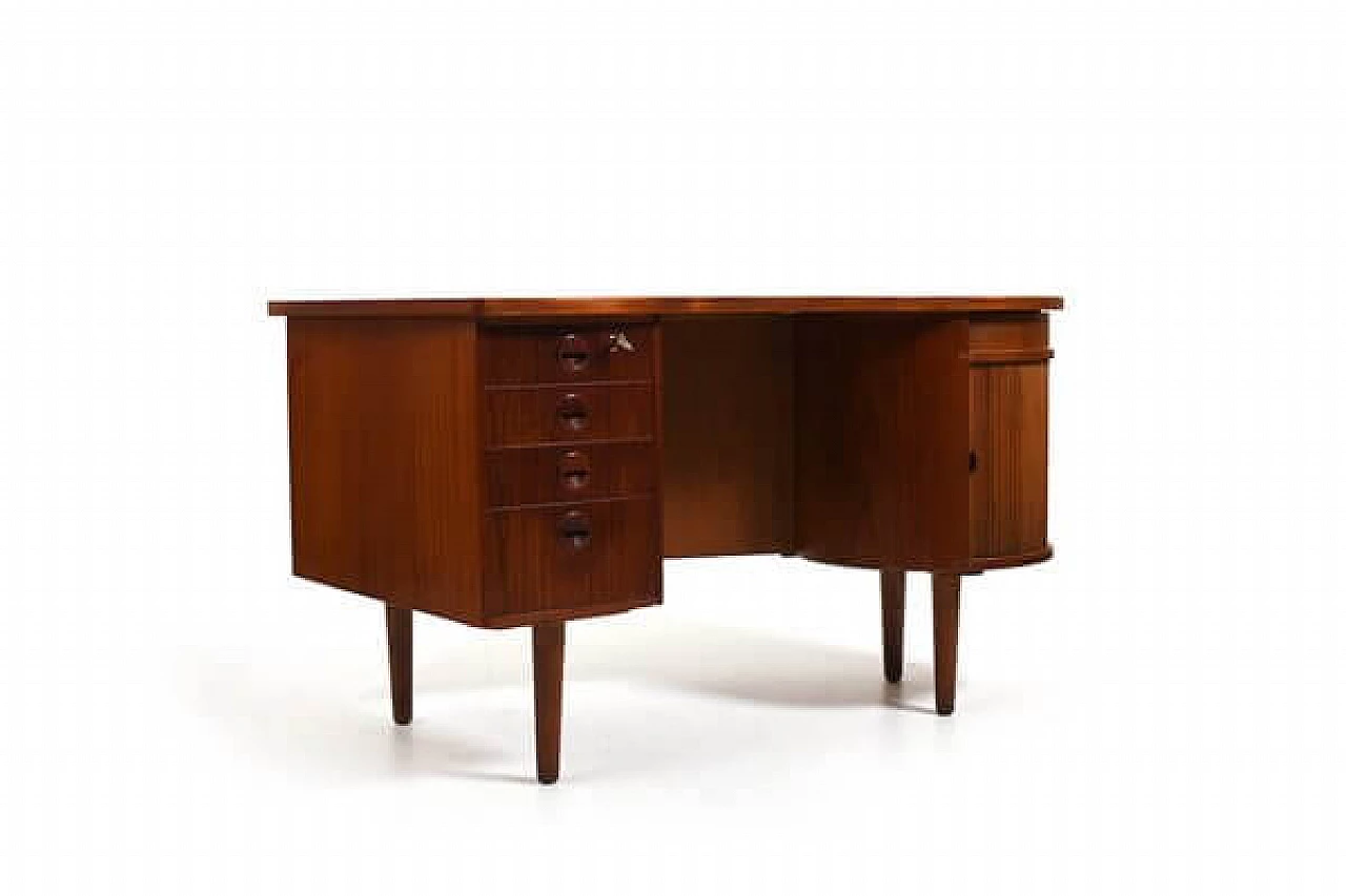 Kidney 54 teak desk by Feldballes Møbelfabrik, 1950s 1