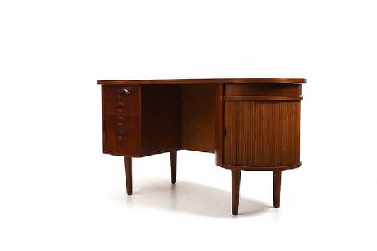 Kidney 54 teak desk by Feldballes Møbelfabrik, 1950s 3