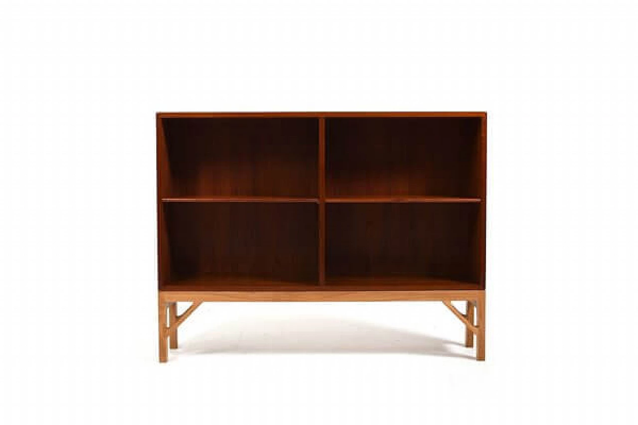 Teak bookcase with solid oak base by Børge Mogensen for FDB Møbler, 1960s 1