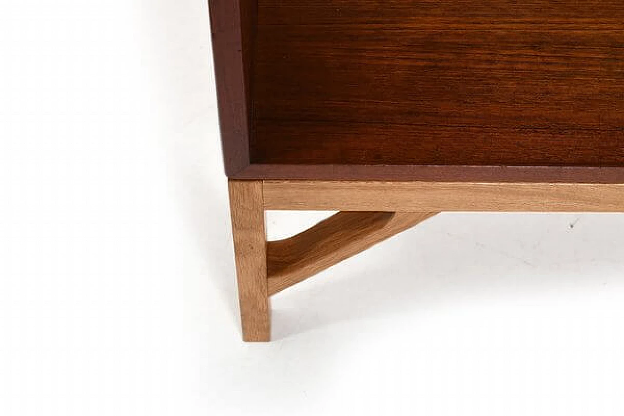 Teak bookcase with solid oak base by Børge Mogensen for FDB Møbler, 1960s 4