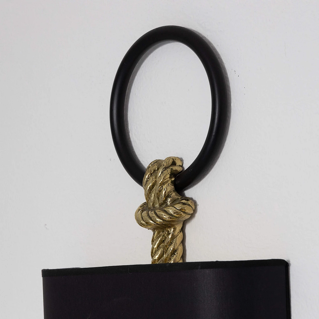 Coppia di applique in ottone e tessuto di Banci per Gucci, anni '70 4