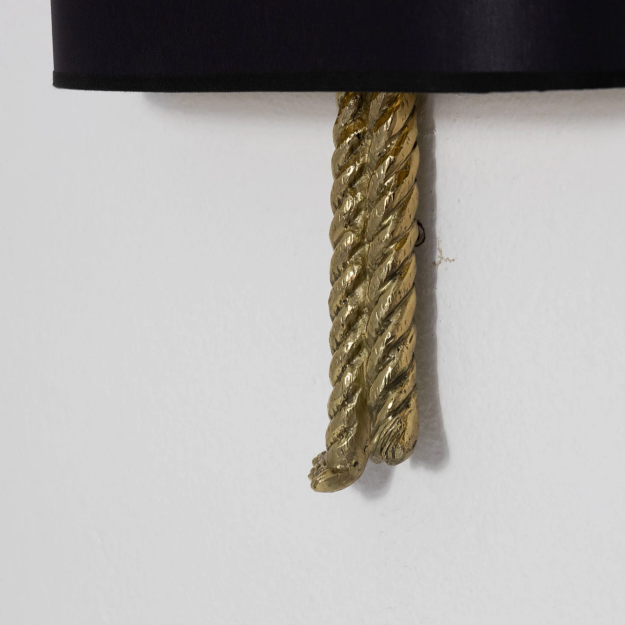 Coppia di applique in ottone e tessuto di Banci per Gucci, anni '70 5