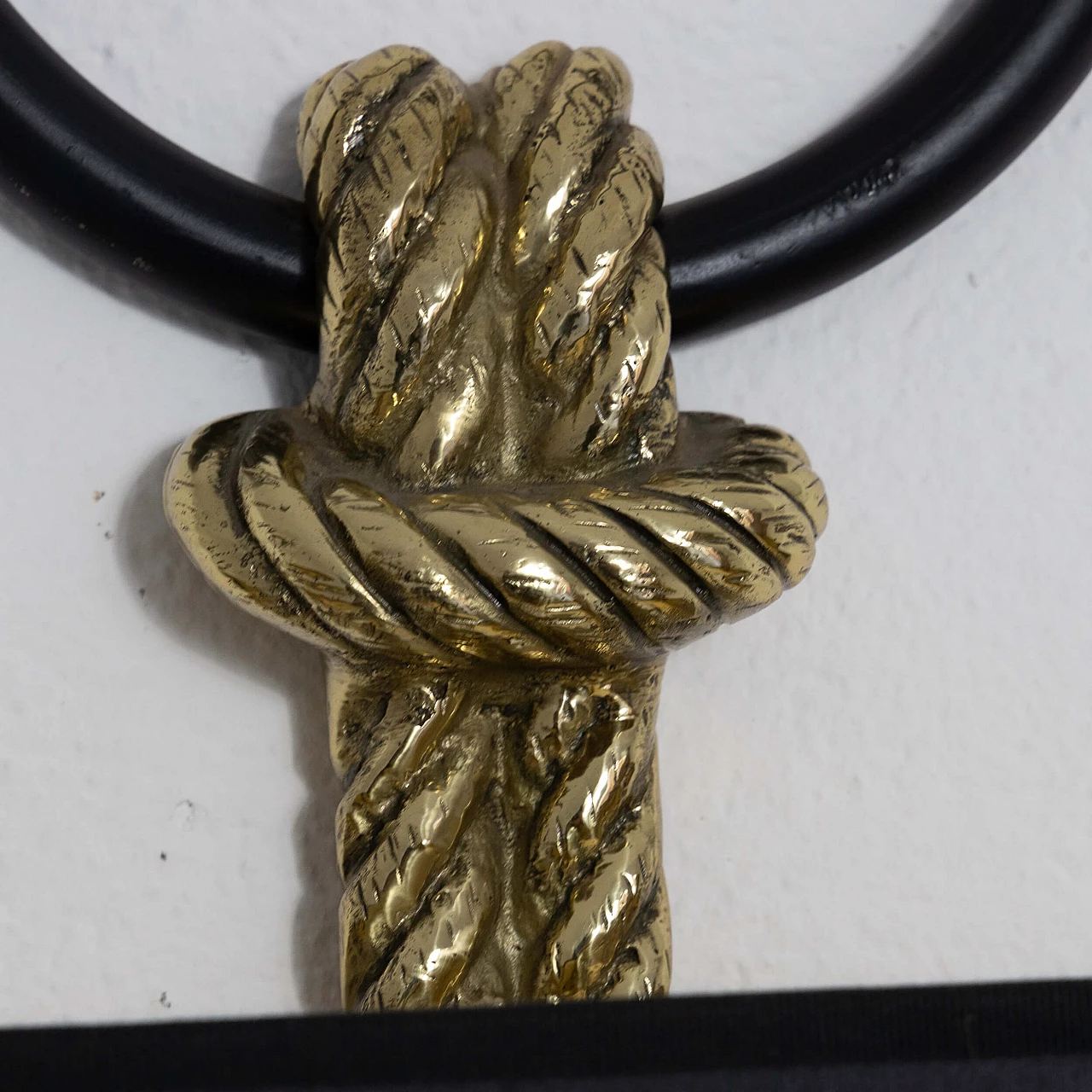 Coppia di applique in ottone e tessuto di Banci per Gucci, anni '70 9