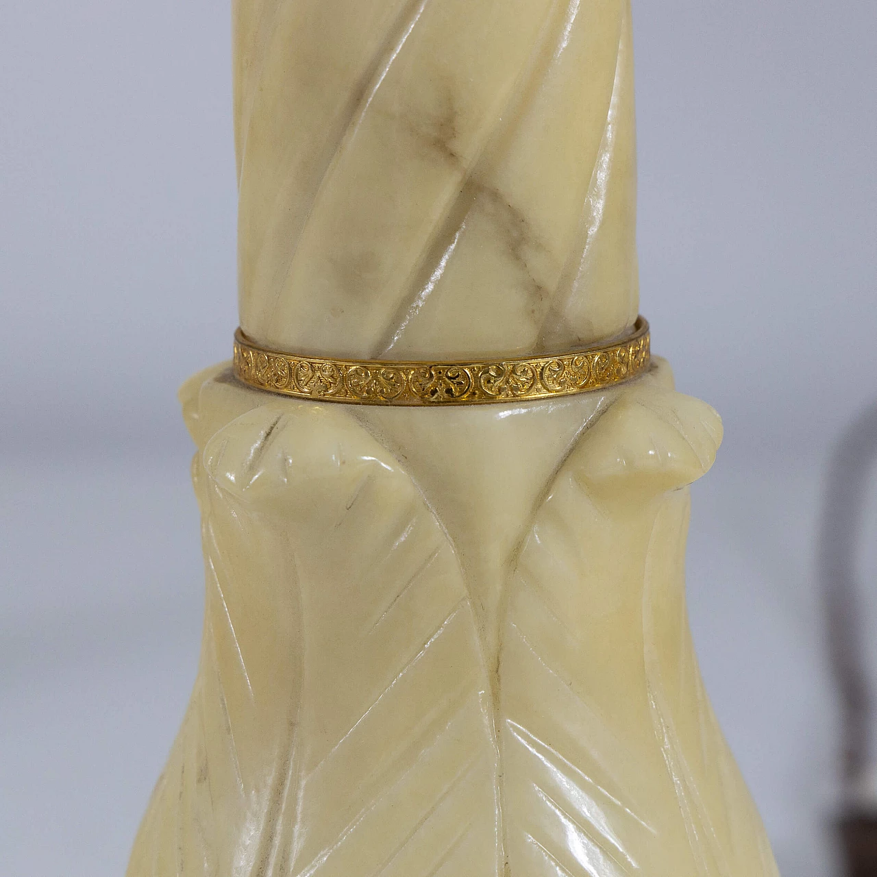 Coppia di lampade da tavolo in alabastro di Volterra, anni '70 5