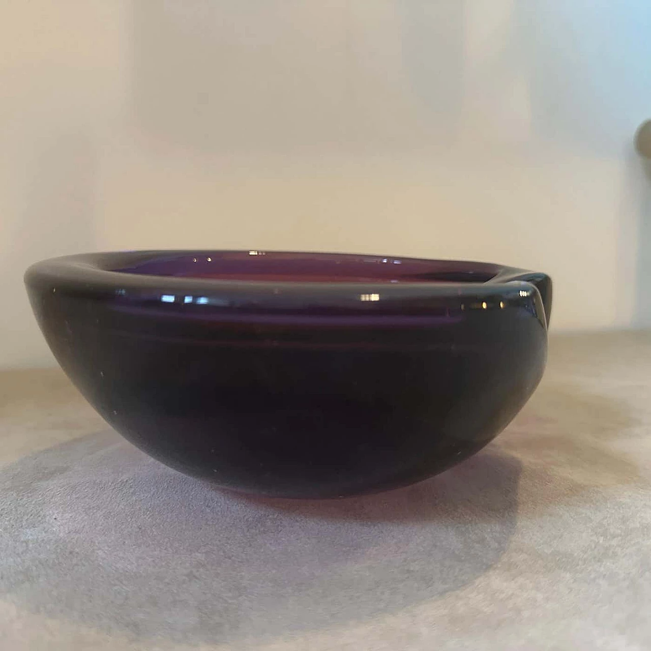 Blue and violet Murano glass bowl by Seguso, 1970s 6