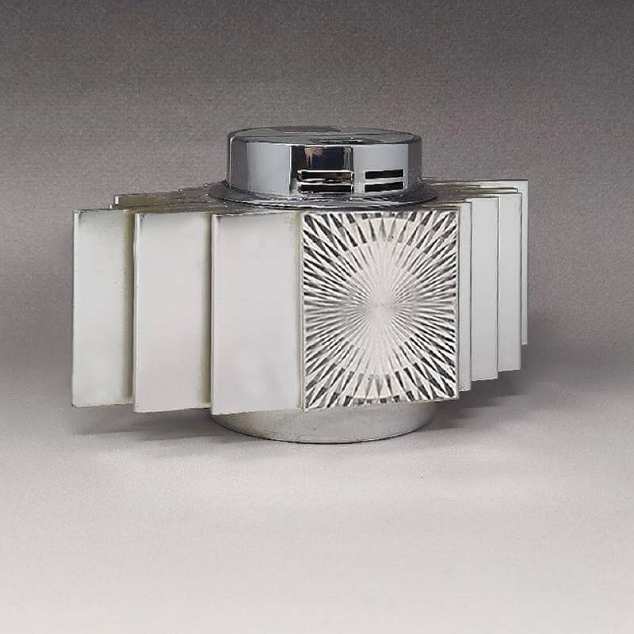 Aluminum table lighter by Sarome, 1960s 3