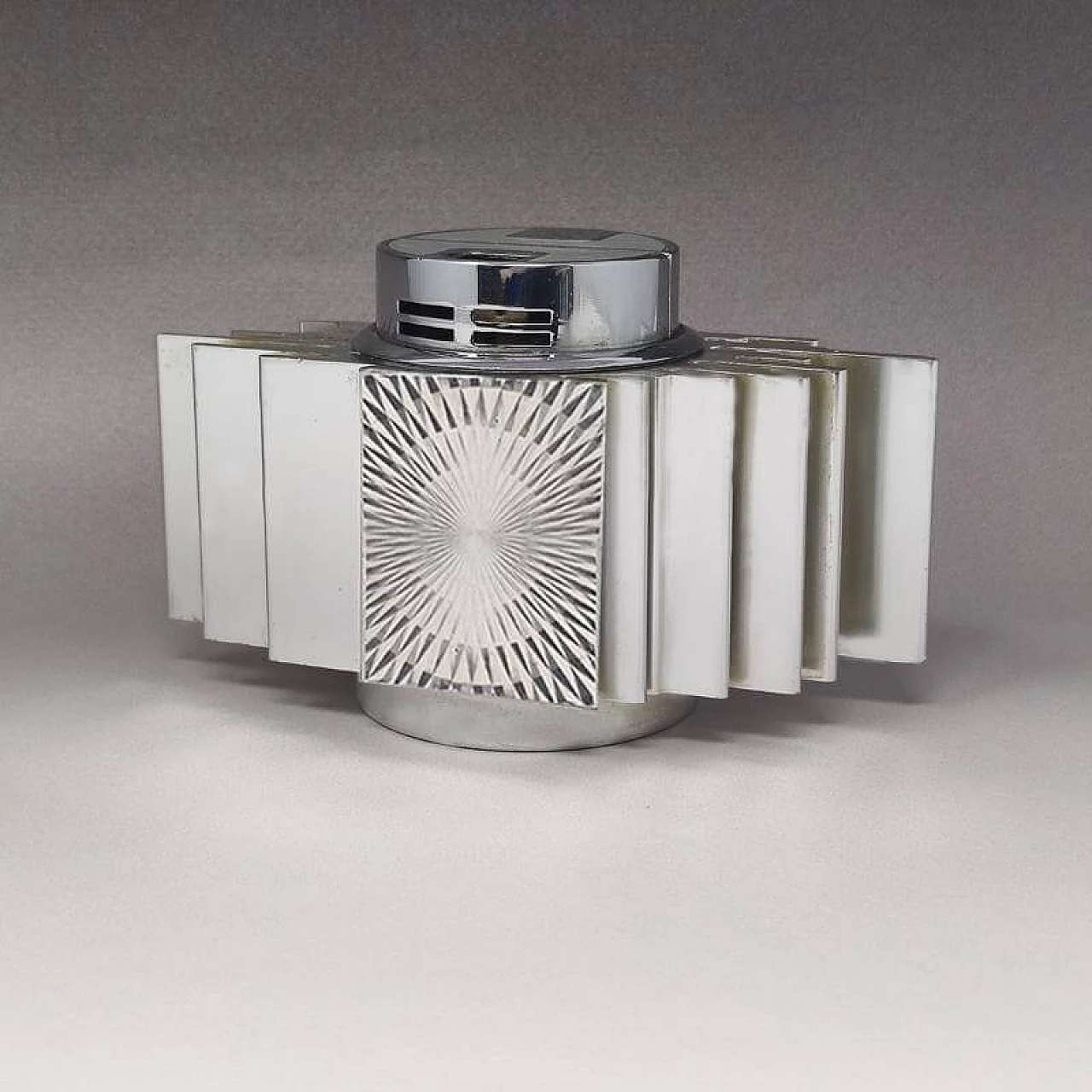 Aluminum table lighter by Sarome, 1960s 4