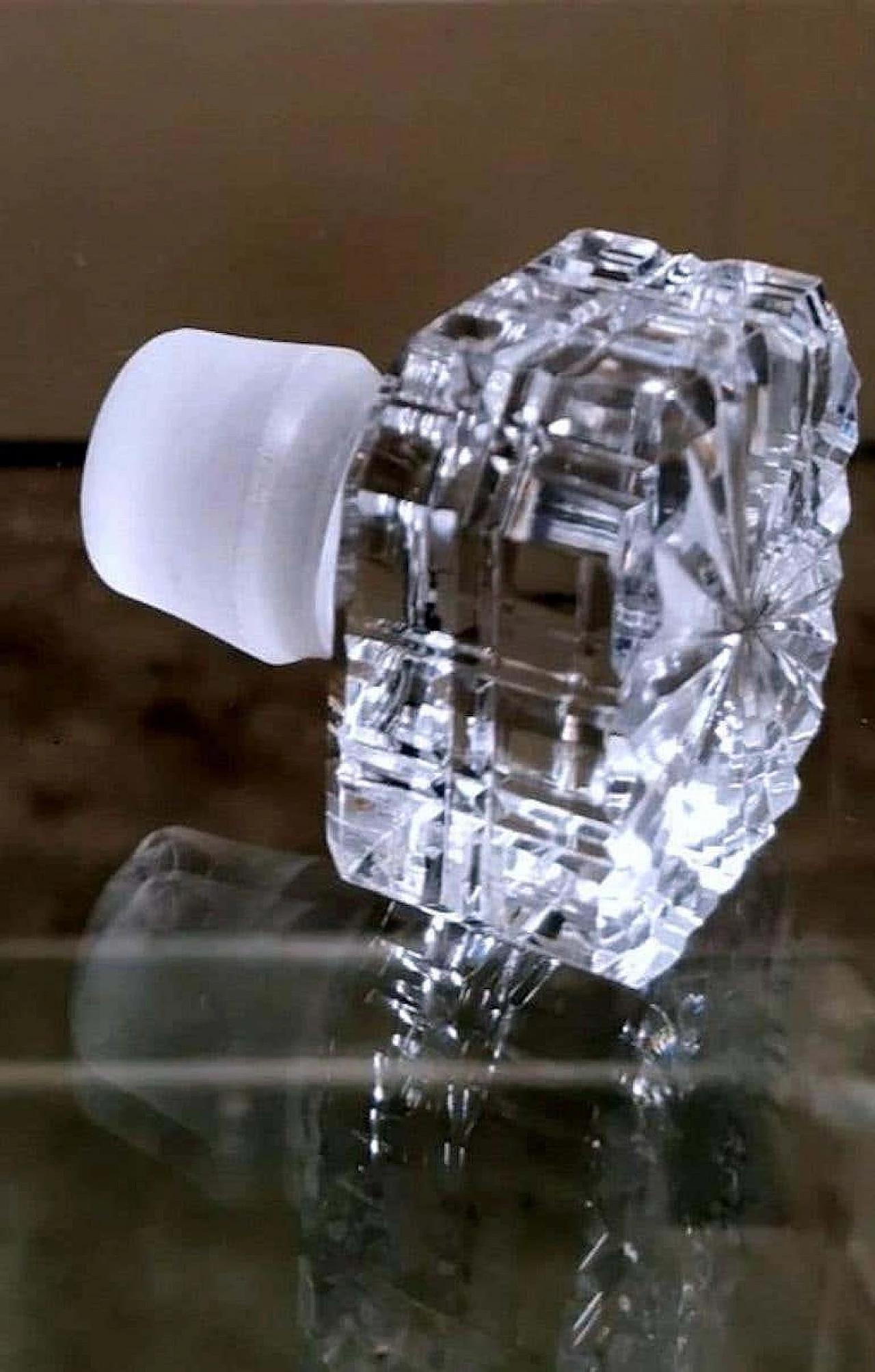 Whisky bottle in ground Florentine crystal, 1990s 11