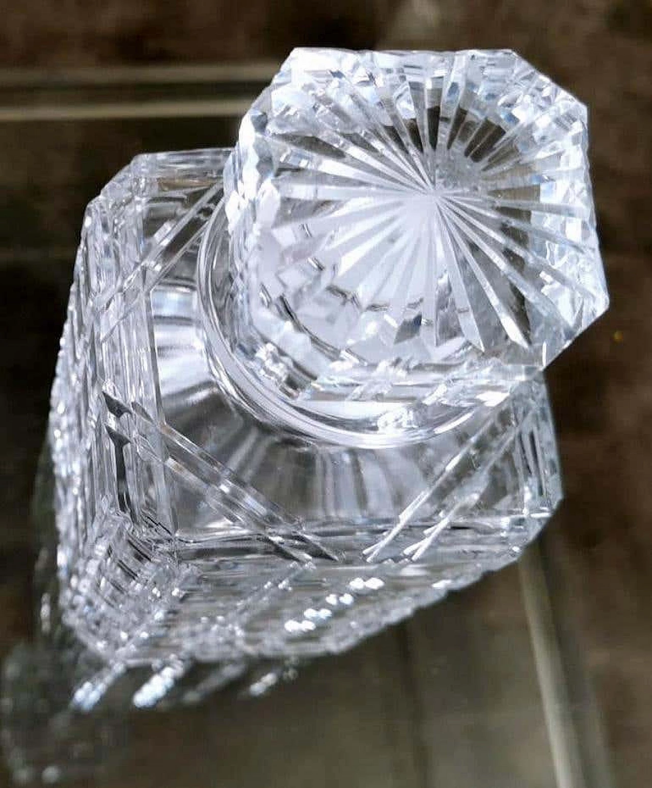 Whisky bottle in ground Florentine crystal, 1990s 13