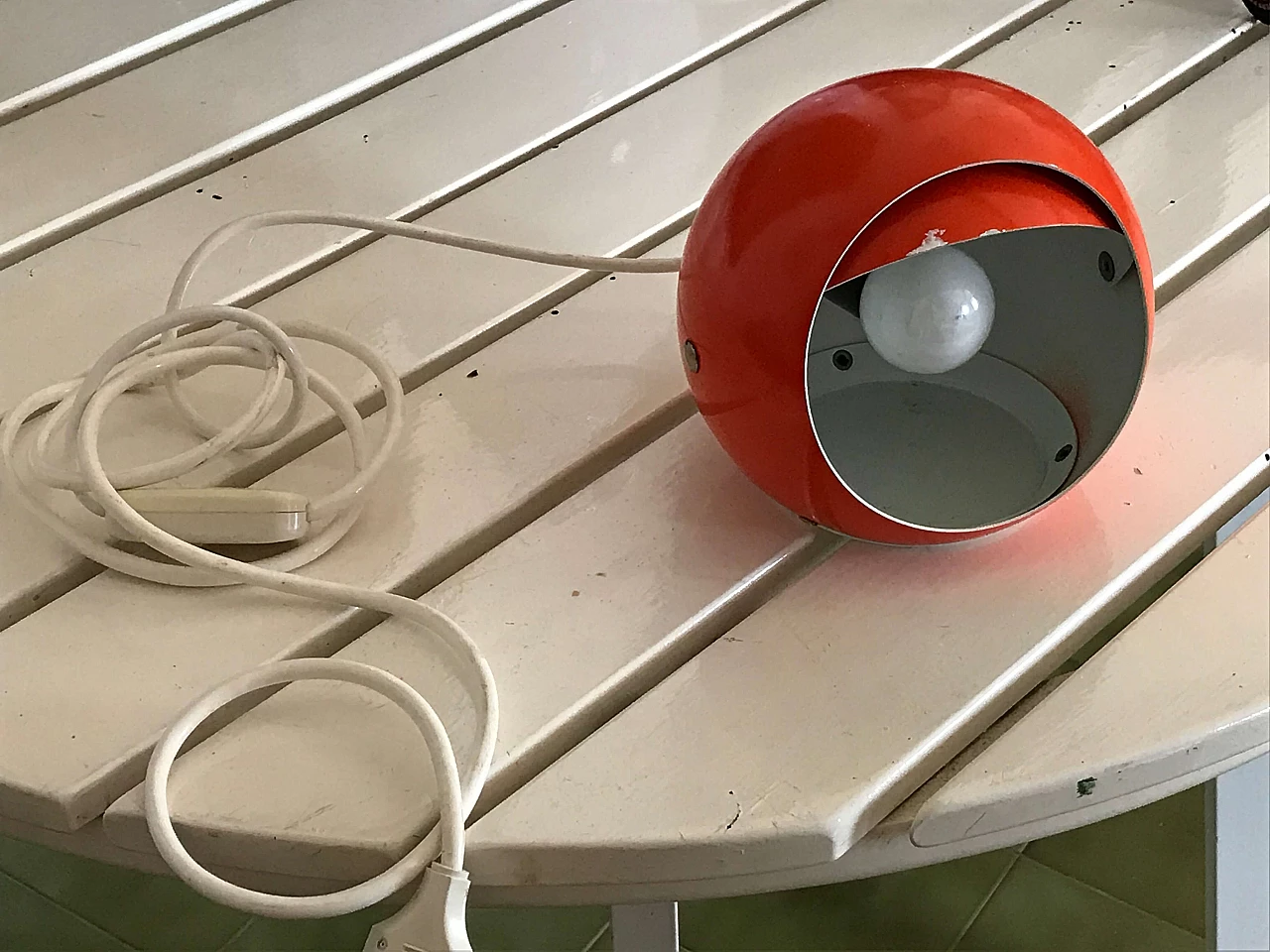 Orange metal table lamp by Stilux Milano, 1970s 4