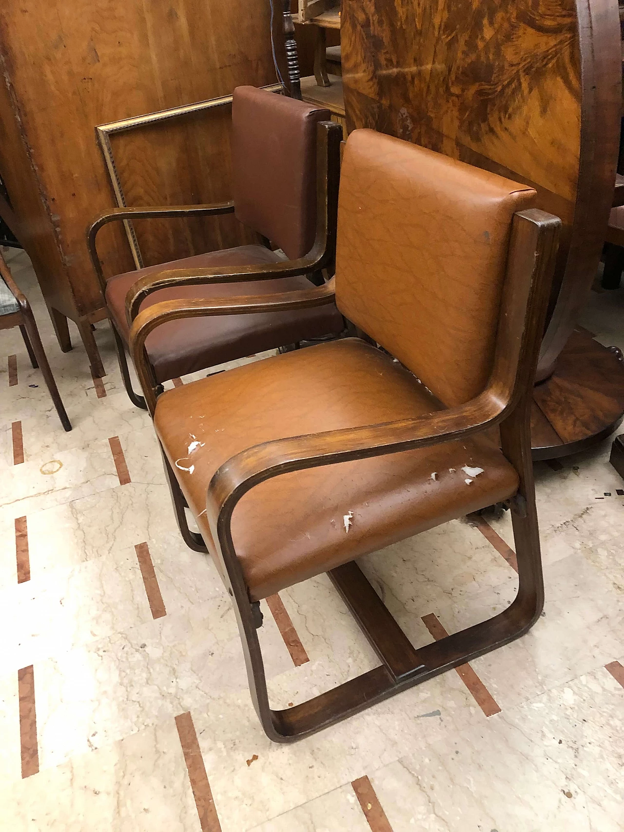 Pair of armchairs by Giuseppe Pagano for Maggioni, 1930s 2