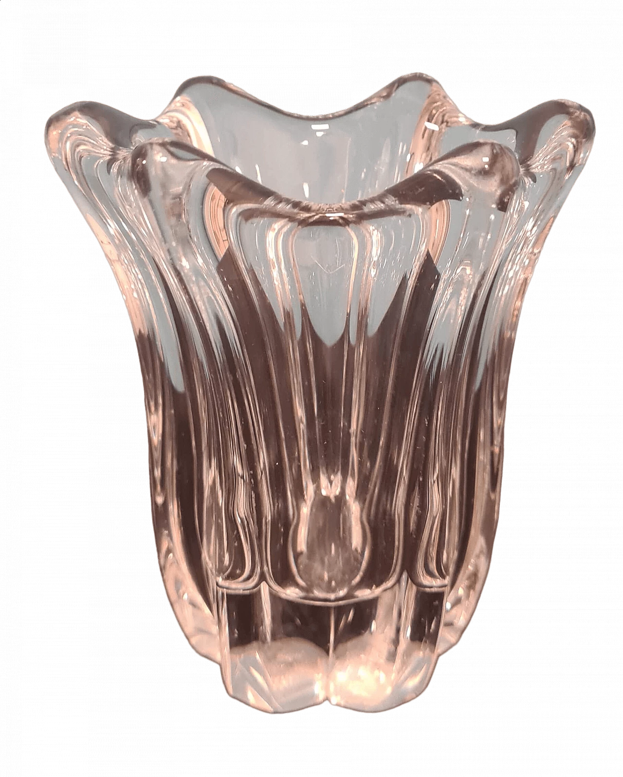 Crystal vase by Daum, 1980s 10