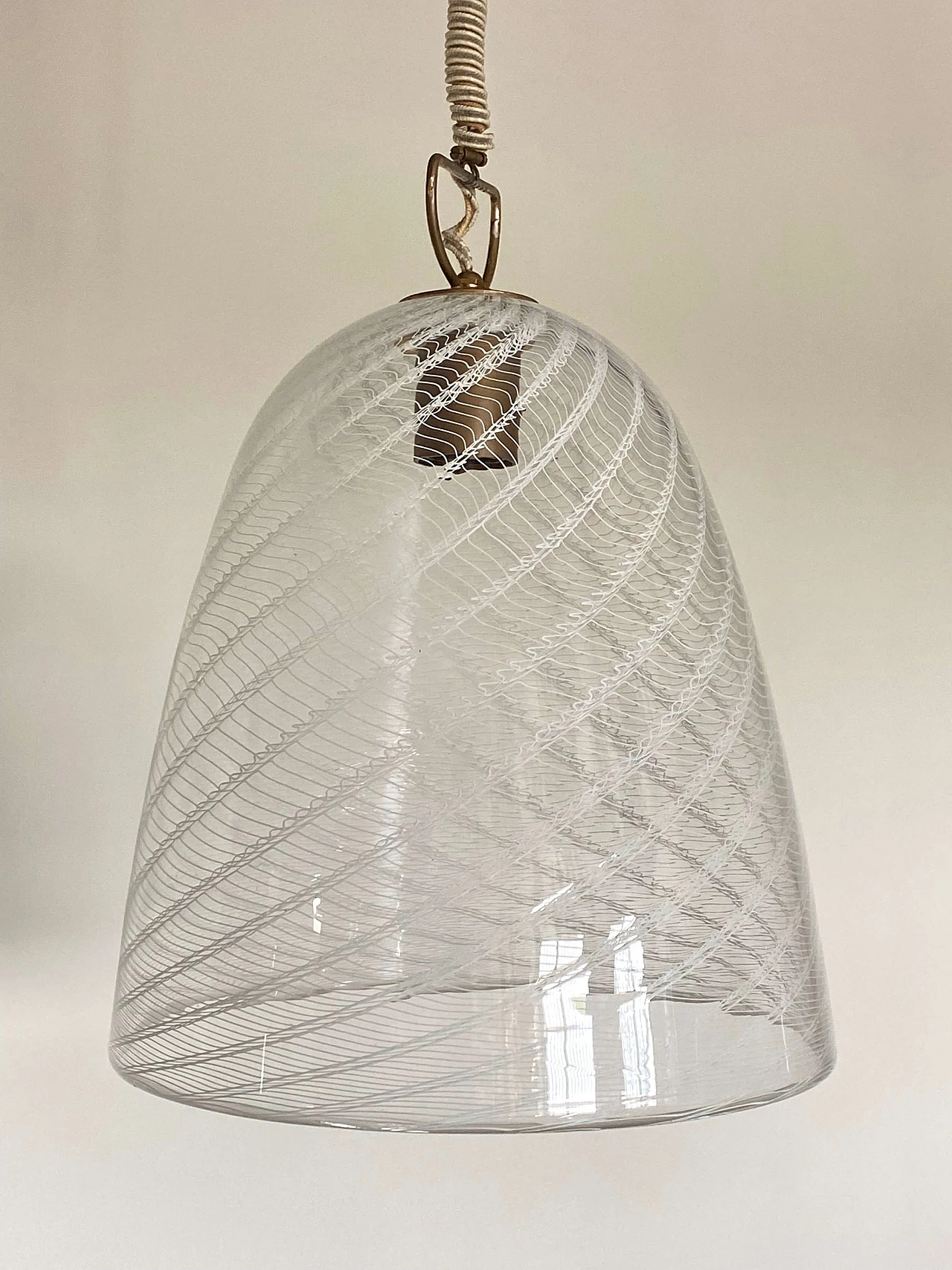 Murano glass bell-shaped hanging lamp, 1970s 6