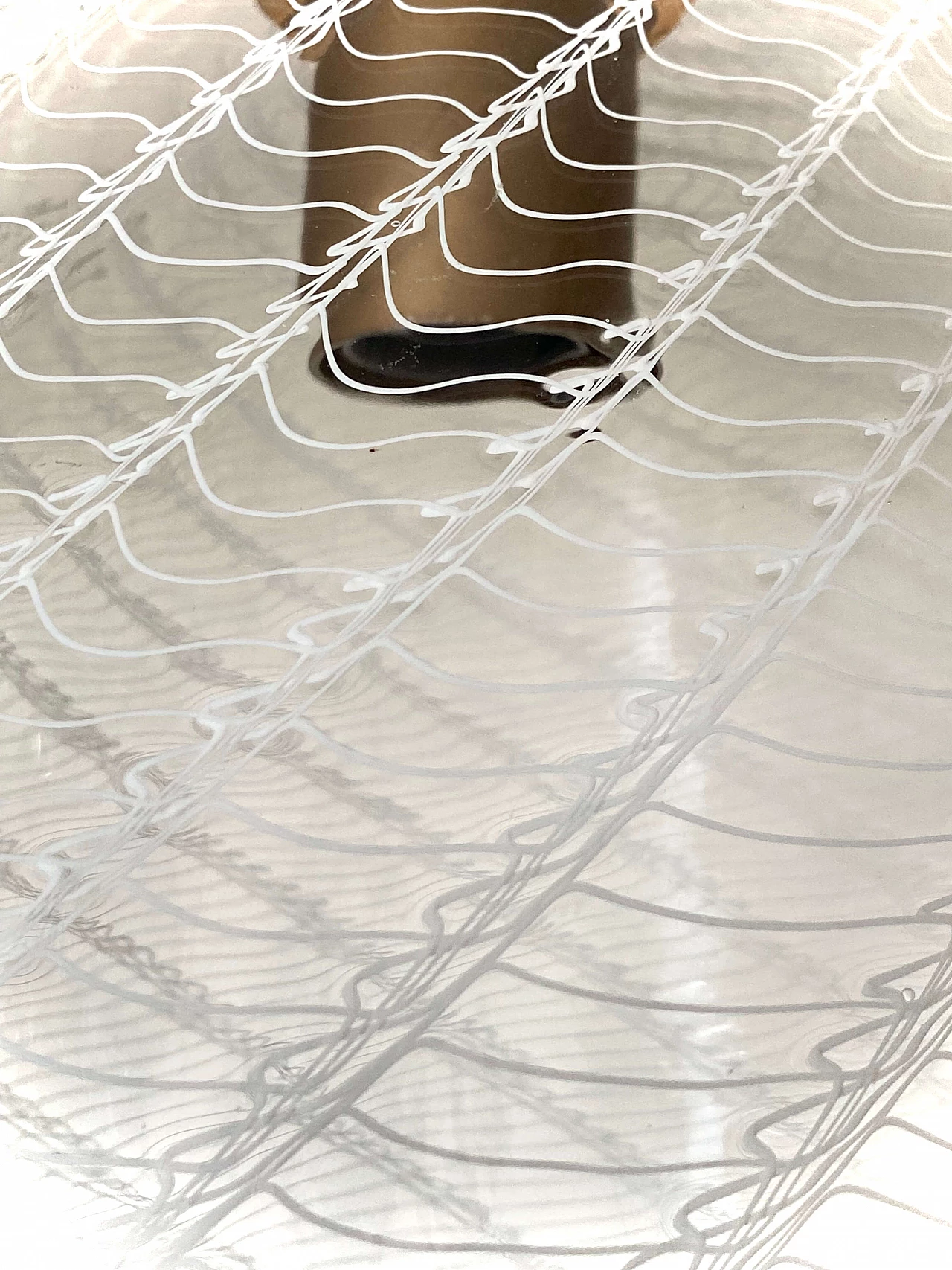 Lampada a sospensione a campana in vetro di Murano, anni '70 7