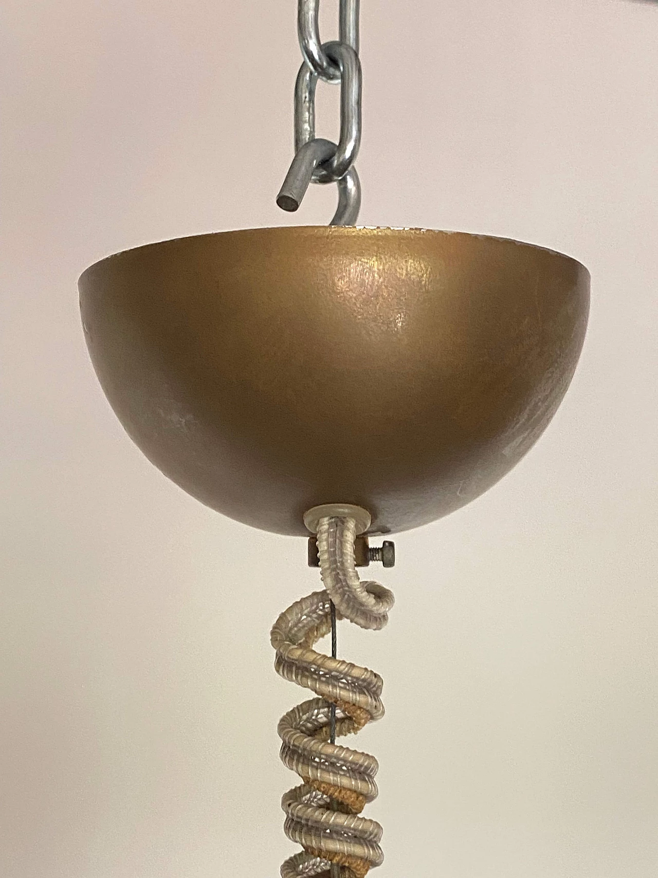 Murano glass bell-shaped hanging lamp, 1970s 8