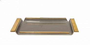 Plexiglass and brass tray, 1980s