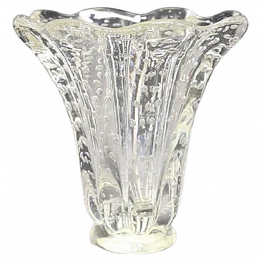 Murano glass vase in the style of Ercole Barovier, 1950s