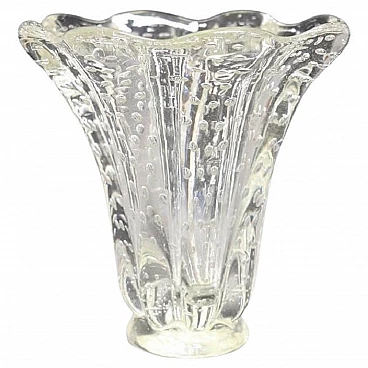 Vaso in vetro di Murano nello stile di Ercole Barovier, anni '50