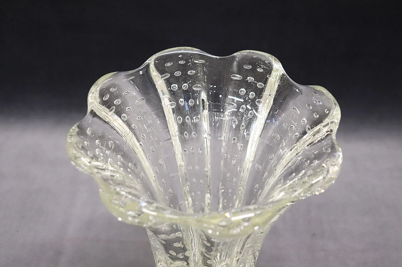 Murano glass vase in the style of Ercole Barovier, 1950s 3